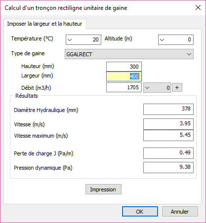 calcul de tronçon
